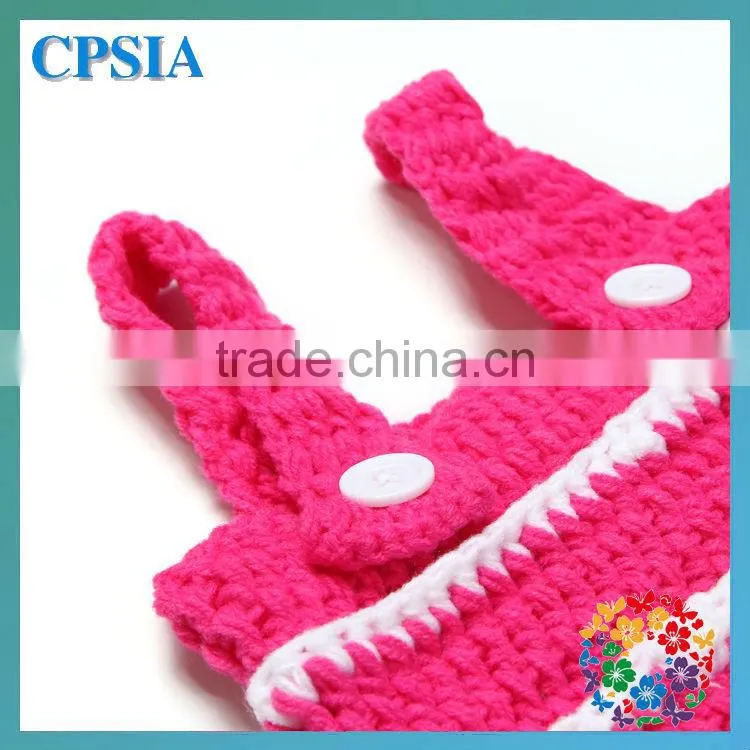 Beautiful Crochet wool knit hats beanie with infant diaper covers