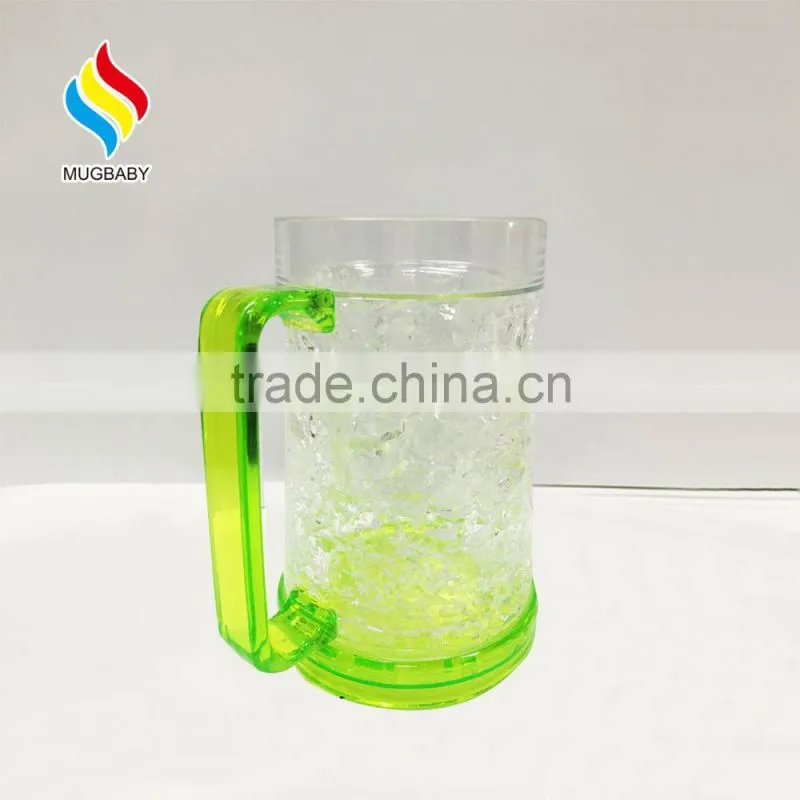 hot sale plastic ice beer mug with customer design