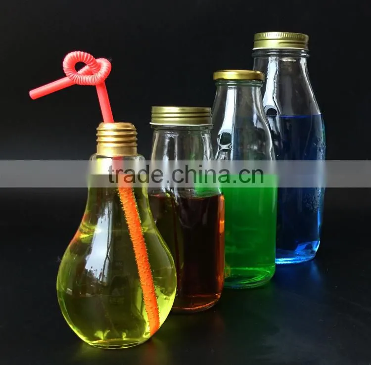 220ml new design glass cup light bulb jar