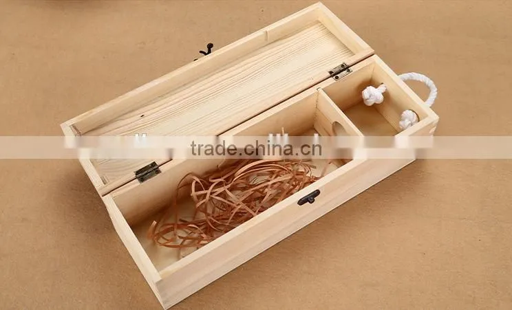 Wooden Wine Box With Handle