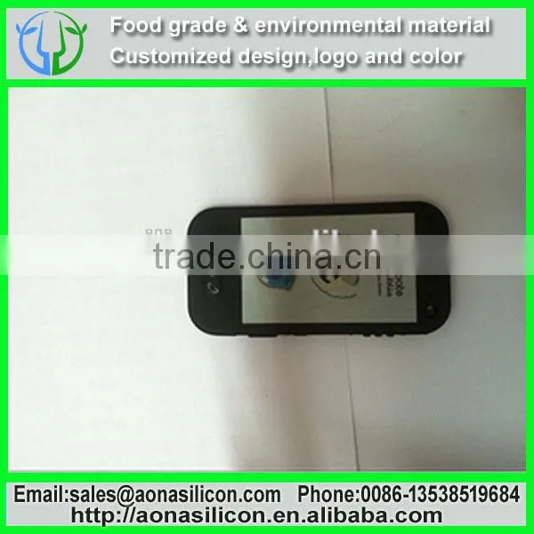 silicone mobile phone shape tag with colorful print