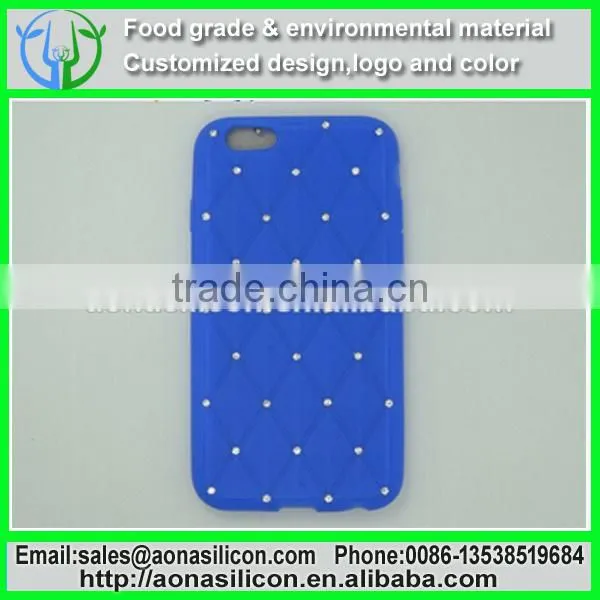Rhinestone silicone mobile phone case