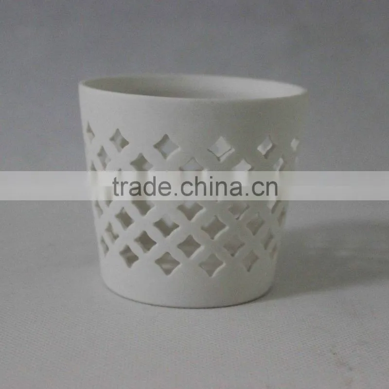 Ceramic Votive White Candle Holder