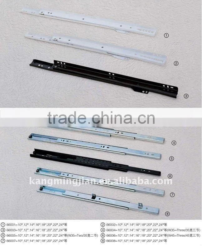 heavy duty telescopic channel/ ball bearing slide/table slide/heavy furniture slider