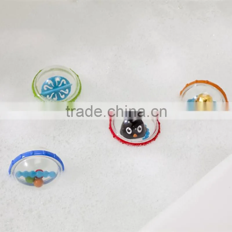 Float and Play Bubbles Bath Toy ball for toddlers, 4 Count