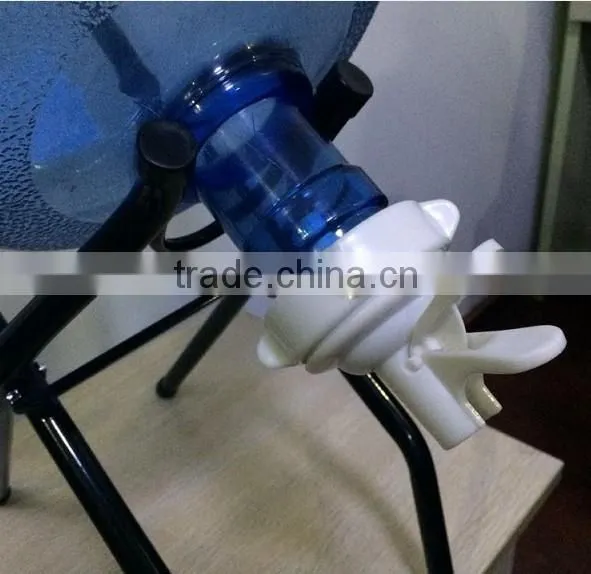 Standing 5 gallon bottle rack with faucet