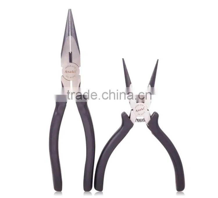 Hand tools pliers long nose pliers function with rubber handle
