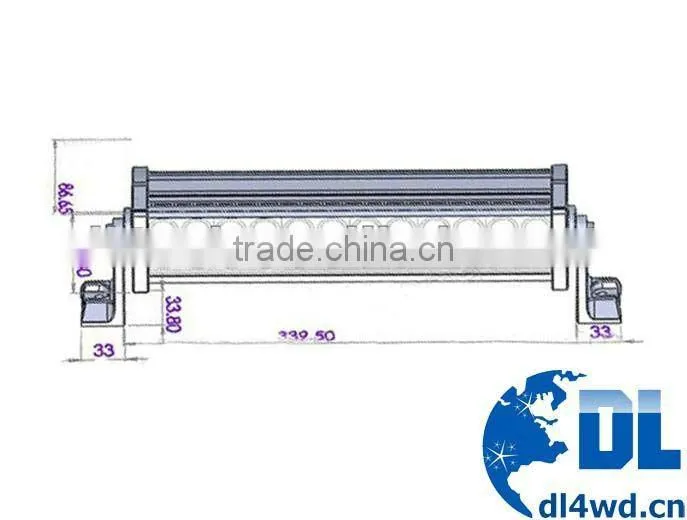 Off Road Truck Spare Parts 4x4 LED Light Bar 72W LED Light 24V