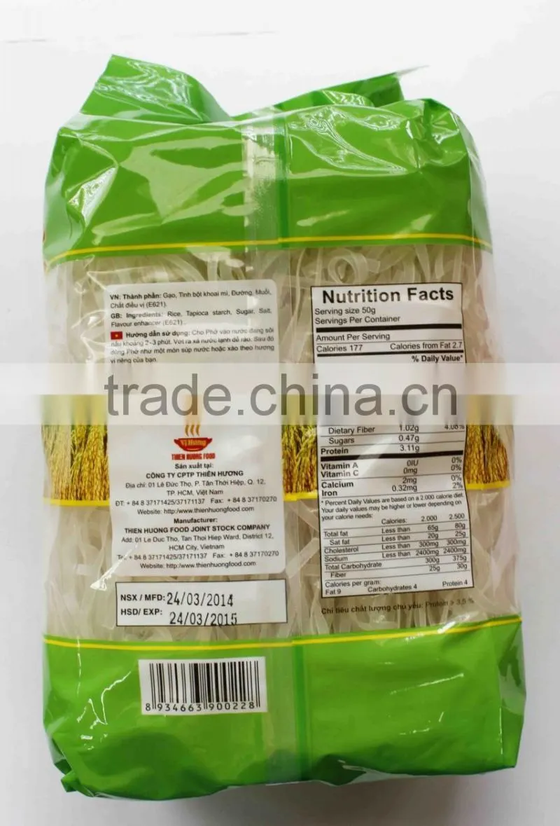 "Vi HUONG" QUALITY PLAIN RICE NOODLES 500g - Thien Huong Food JSC
