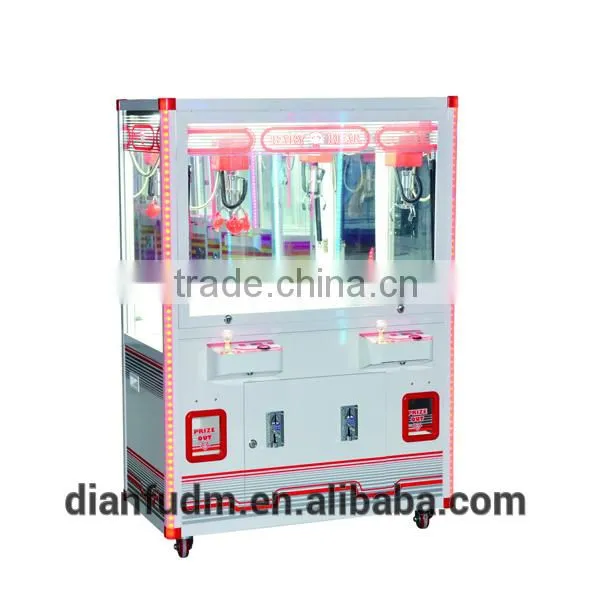 2015 hot sale rainbow style coin operate claw crane machine/toy crane machine for sale