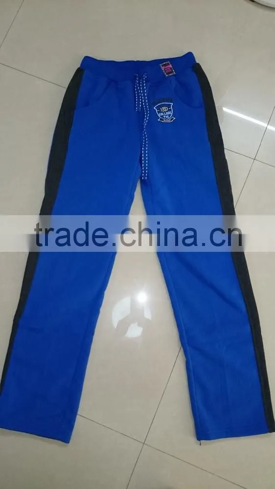 OEM design boys winter embroidered school uniform long pants