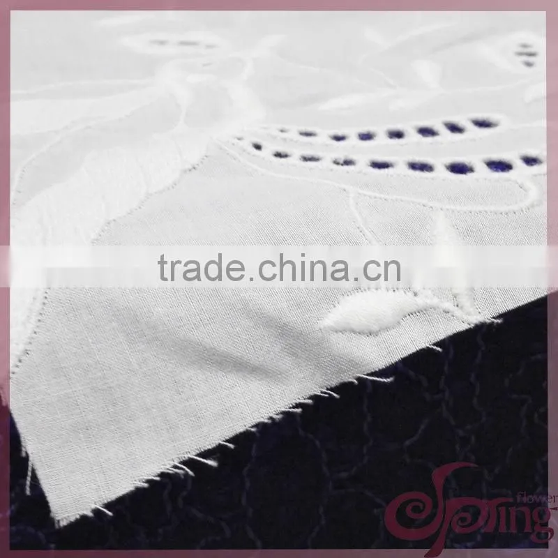 lovely birds and flowers embroidery cotton sheeting lace fabric for dress