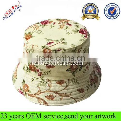Wholesale Custom Floral Fashion Bucket Hat for Girls