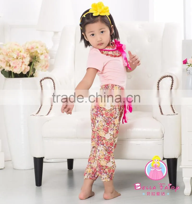 2016 New Girls Cute Outfits cotton shirt+pants spring pettiset baby gift clothing set