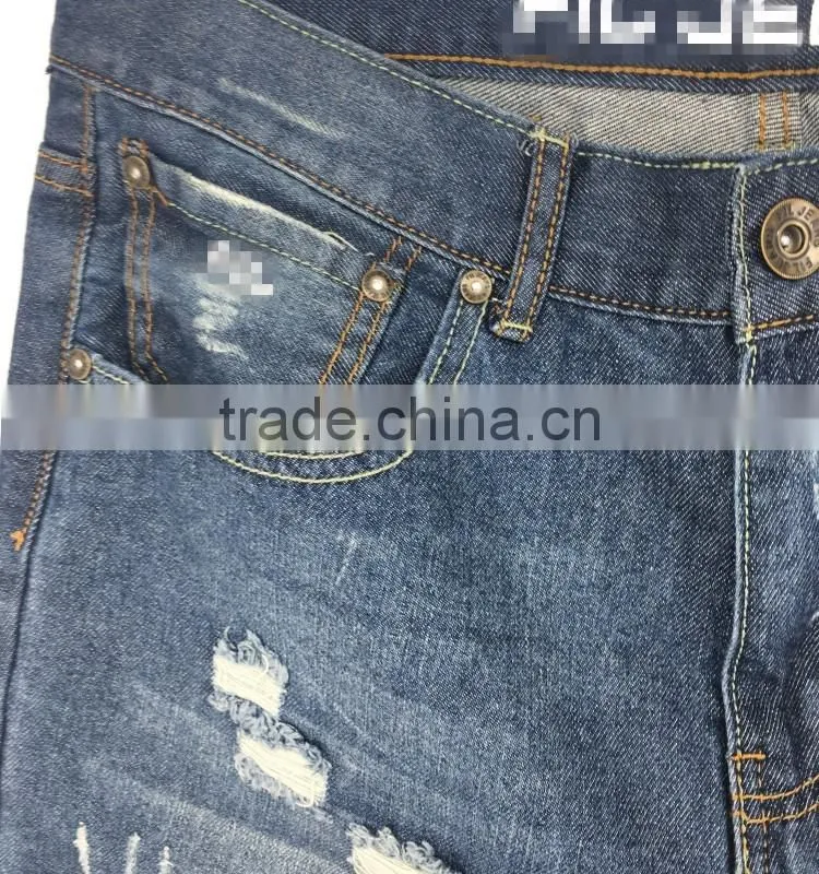 Men new fashion stock ripped straight fancy jeans
