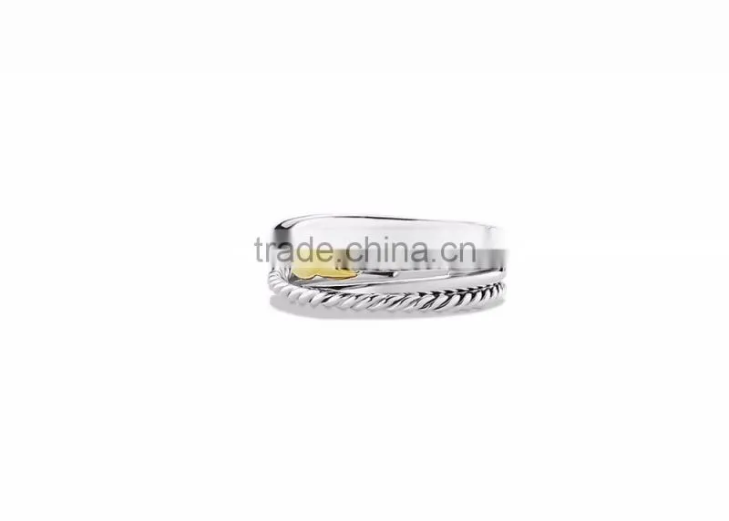 Delicate Two Tone Plated Fashion Ring