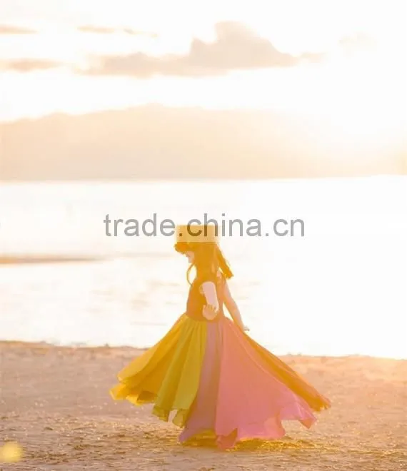 Newborn Gown Momy And Me Boho Dress Chiffon Mother Daughter Matching Dress