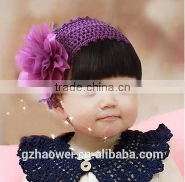 Flower plain baby girl's headband + socks set for baby gift