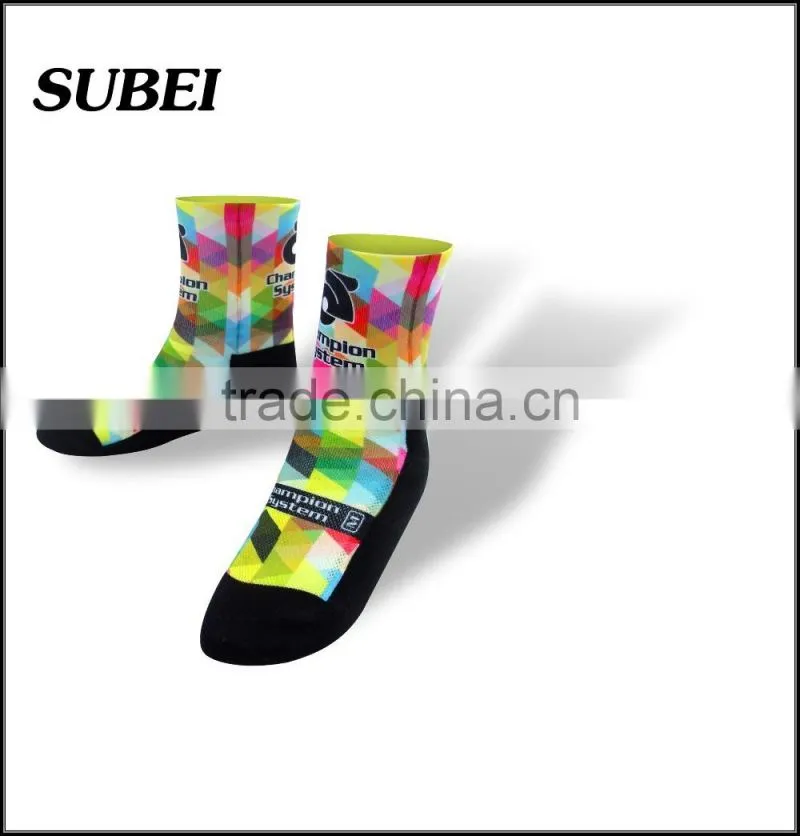 Custom print fancy sublimation basketball elite compression socks