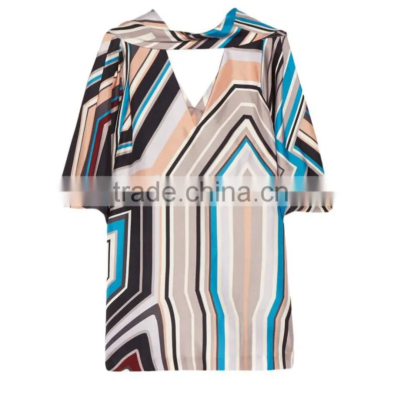 printing polyester seamless camisole staple fiber lady blouse new style