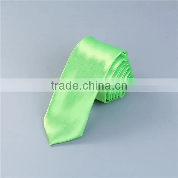 Polyester Necktie Neon Green Necktie Custom