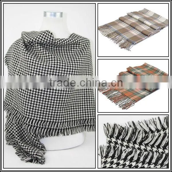 In Stock Thick Pashmina Houndstooth Scarves