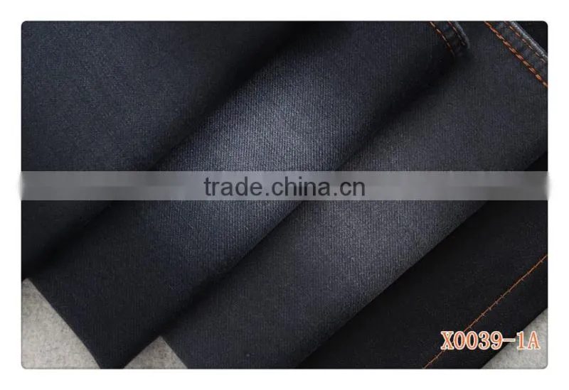 X0039-1A cotton/polyester/spandex sulfur black double layer soft stretch fabric