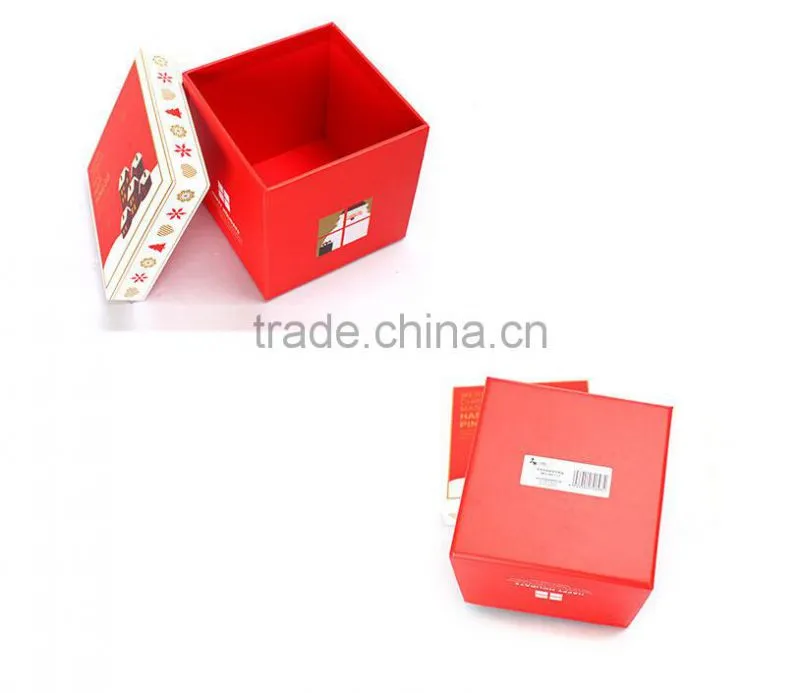 Lot of 4 Small Nesting GIFT BOX Boxes CHRISTMAS Present (Polar Bear Santa Claus Gloves Snowman) NEW