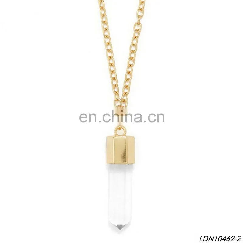 Fashion Dourado Mapa Smooth Gold Bar Necklace Empty All US State Map Necklace