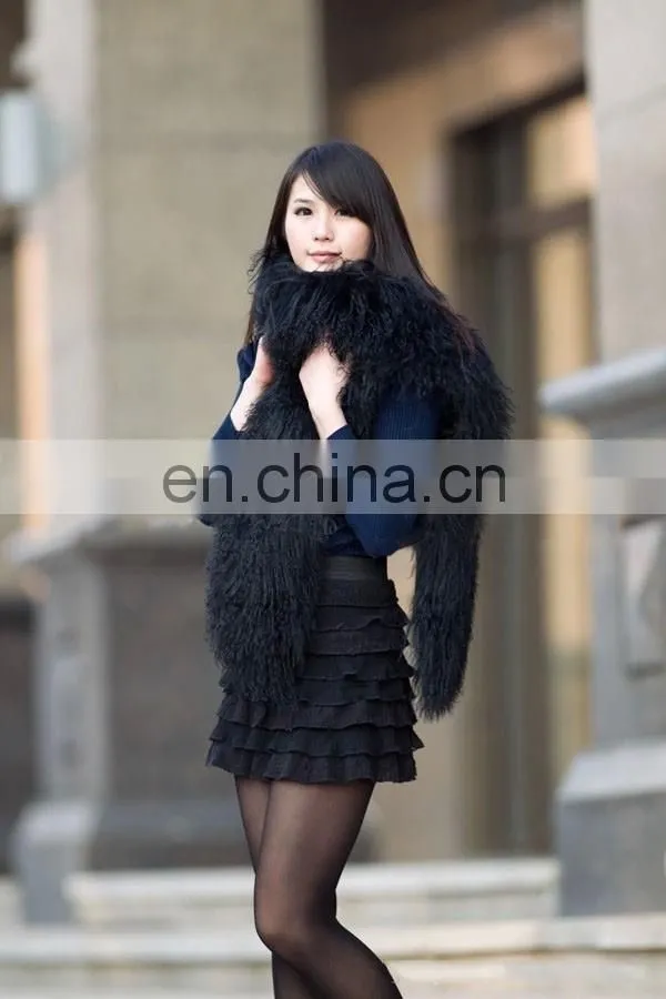 Tibet Mongolian Lamb Fur Scarf for women wear