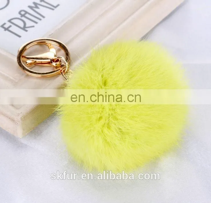 High quality colorful rabbit fur keychain