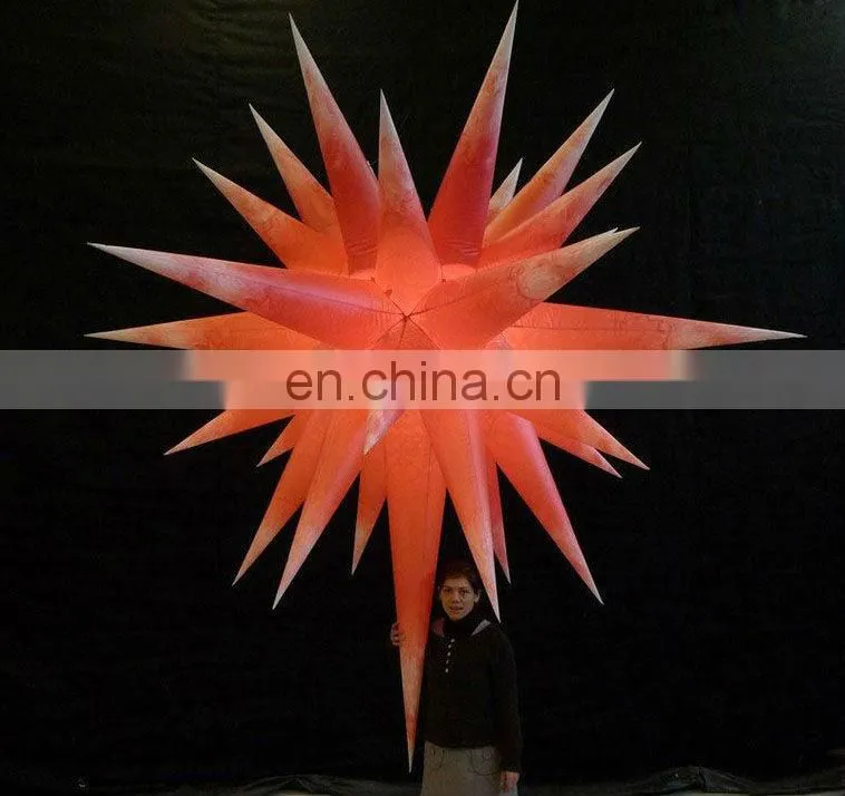 2013 Hot sale decor inflatable stars with led lights