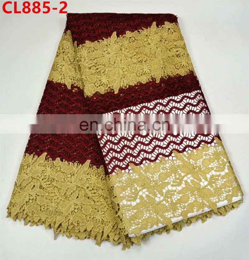 Heavy cotton lace fabrics African water soluble fabric beauty Guipure cord lace fabric Cotton/Nylon
