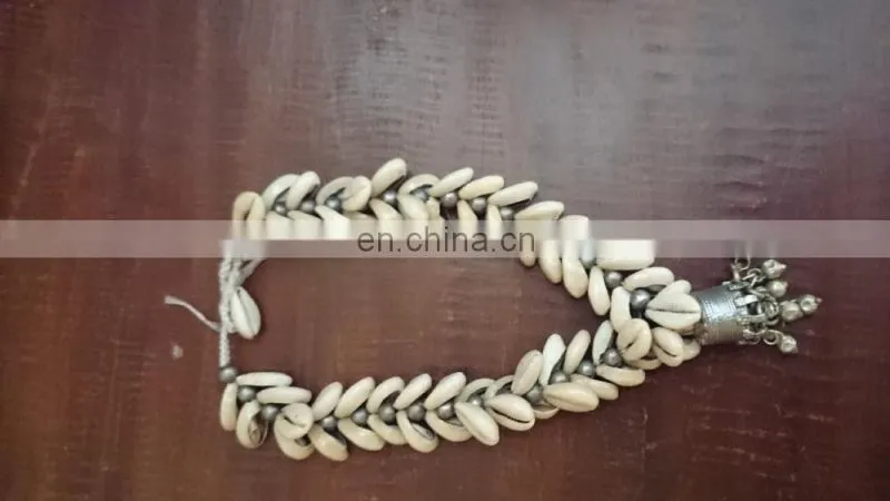 Seashell Gypsy Vintage Banjara Cowri shell Chokar tribal boho necklace