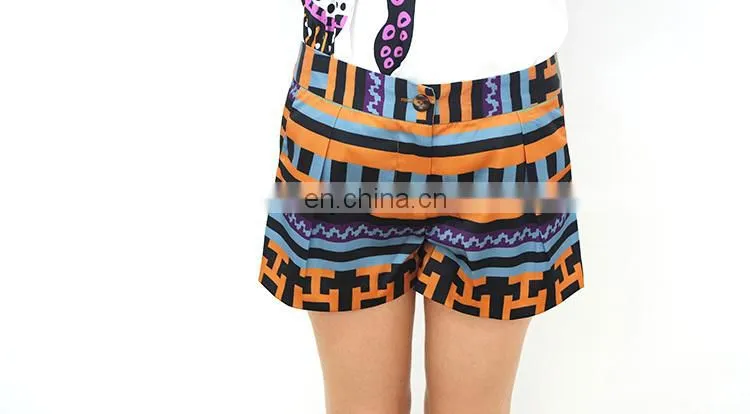China Alibaba Wholesale Casual Panther printed Short Sleeve Shorts