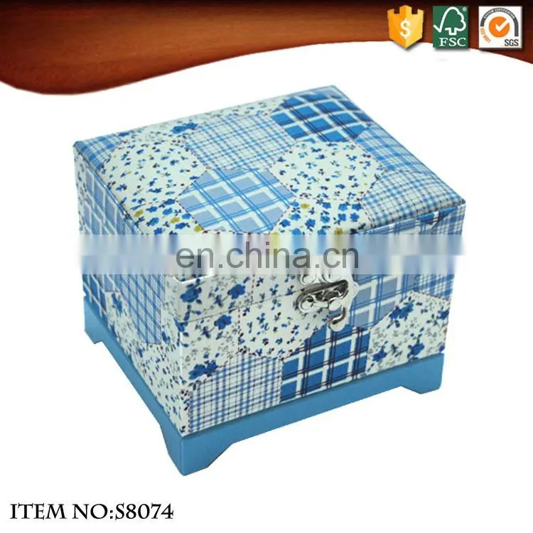 Musical antique mirror jewelry box