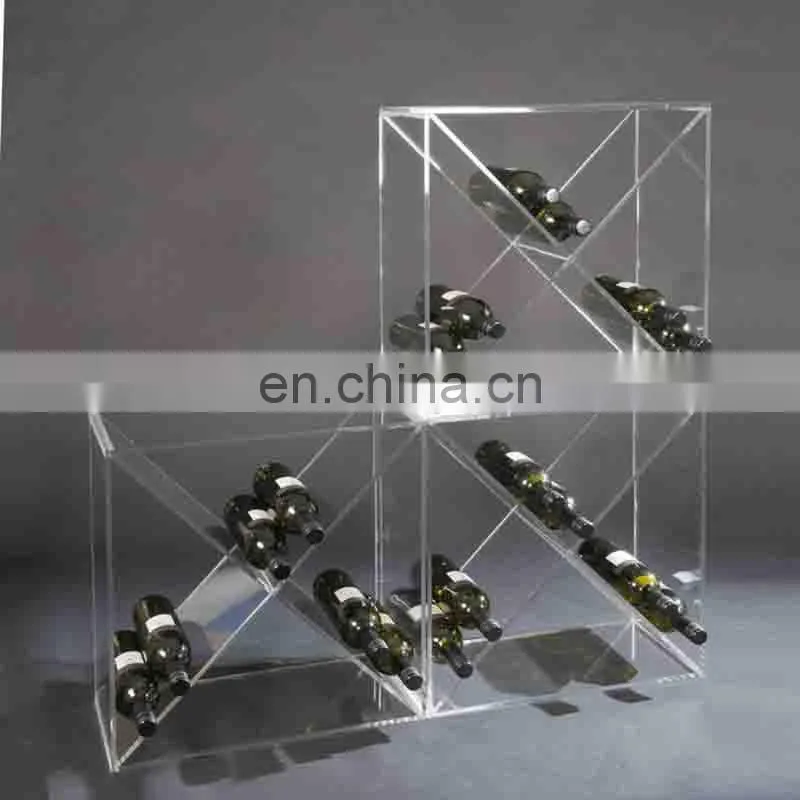 Hot sale high quality custom clear acrlic Wine shelf