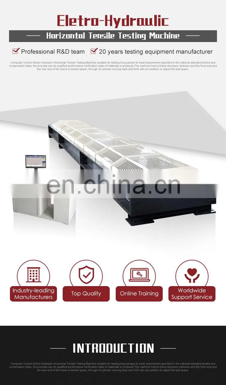 WAL-10000KN Horizontal Tensile utm 1000 ton capacity