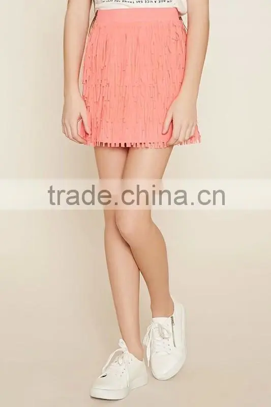 Girls wearing short skirts 2016 summer fancy tassel fringe mini skirt