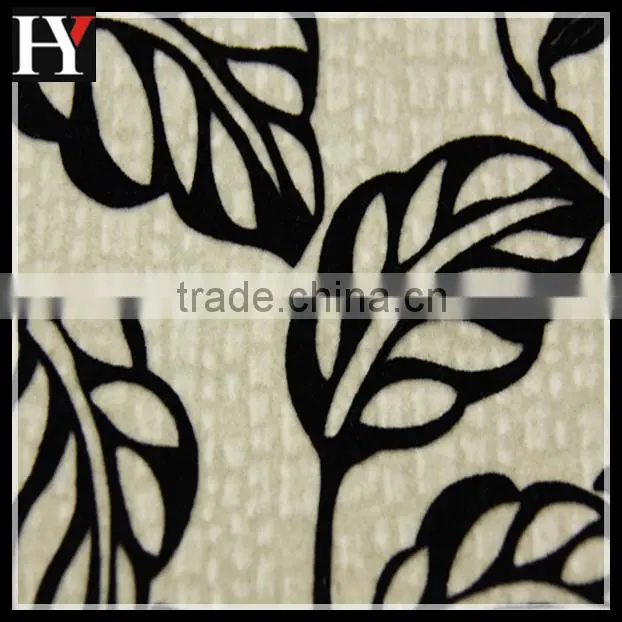 Flock On Flock For Sofa Cushion Chair In Popular Drawing Like Geometry Or Flowers And Plants Any Pattern As Customer Request