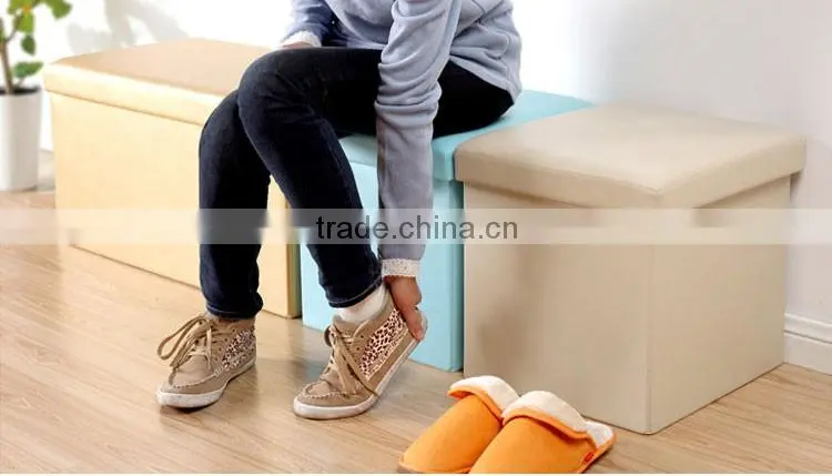 Home Docor Soft Handle Sturdy Storage Ottoman