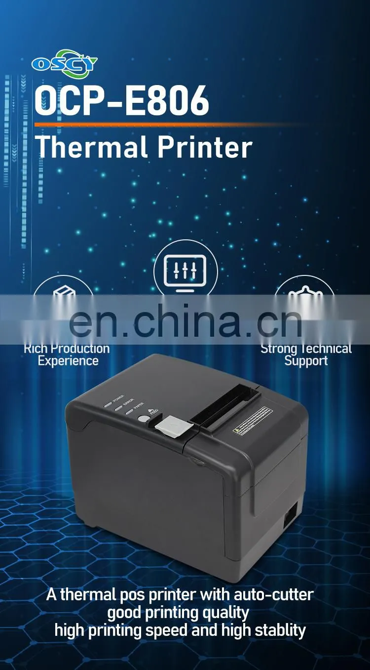 Barcode Printer Thermal Printer Machine POS Label Receipt Printer 80mm Auto Cutter for supermarket