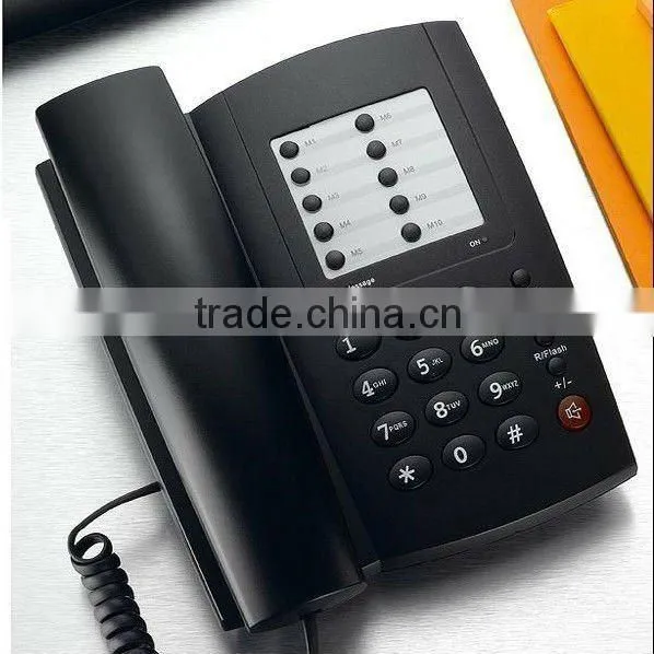 Fixed wall corded memory phone corded telephone