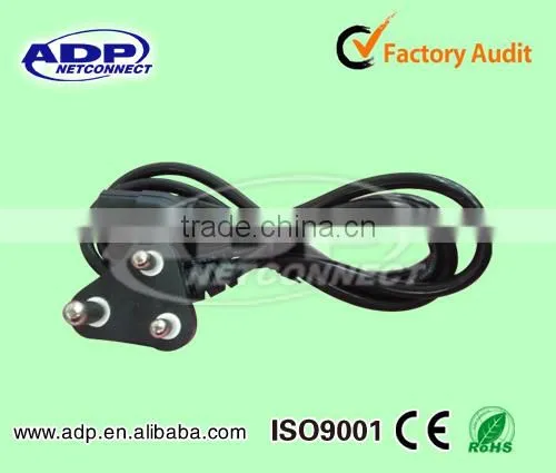 South African power cord 3 pin ac plug