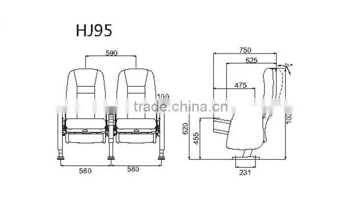 Push back reclining movie seat for sale HJ95-L