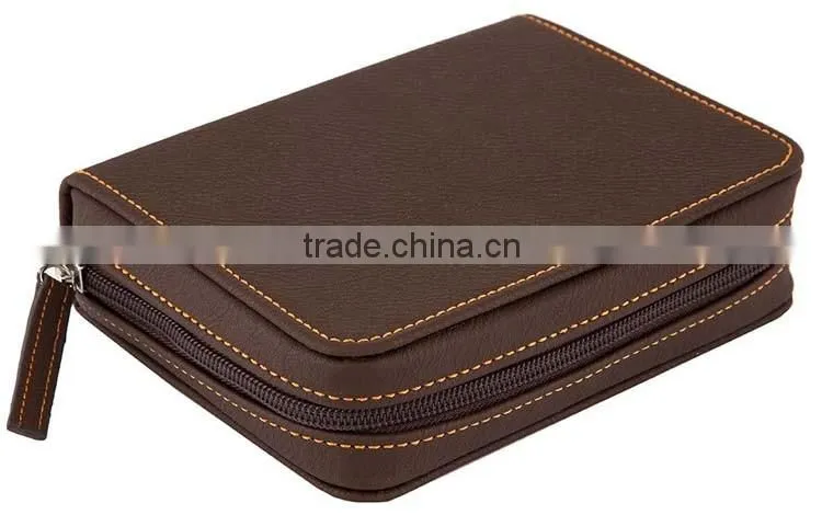 Zippered Faux Leather Carry Case,OEM Leather Electrician Tools Travel carrying case, Leather Tools storage bag
