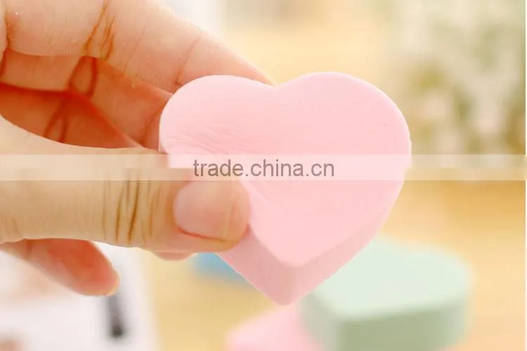 Colorful Heart shape cosmetic sponge ,makeup powder puff,Makeup sponge