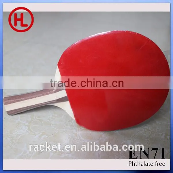 Shrink Wrapping promotional poplar wooden ping pong table tennis racket set wholesale