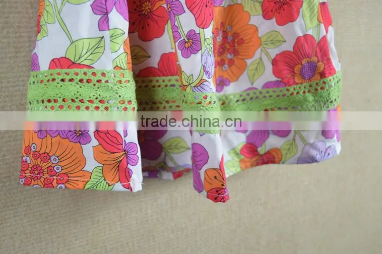 2015 OEM summer shorts cute girls print dress alibaba China Supplier