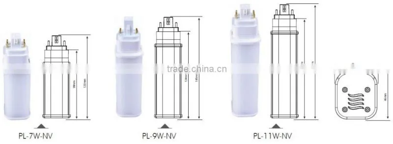 North America SMD5630 11w 9w 7w Ul G24 Led Pl